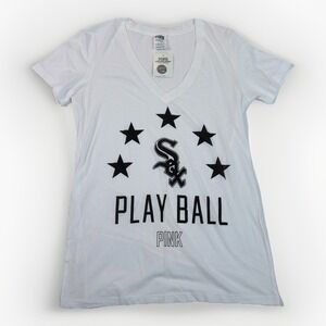 Victoria's Secret PINK Chicago White Sox Tee‎ Shirt Size Large NWT MLB Baseball